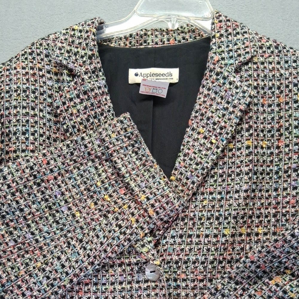 Appleseed's Women Blazer Multi Color Size 14‎ Long Sleeve